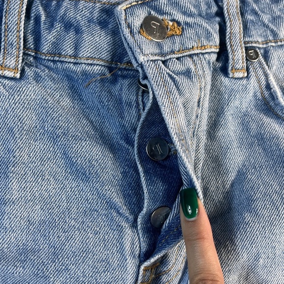 Pilcro at Anthropologie Light Blue Distressed Jean Shorts with Boho trim 28 - Picture 5 of 11